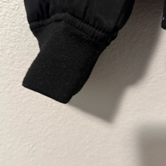 Women’s Lush Black Bomber Jacket with Silver Zippers Medium - Picture 14 of 14